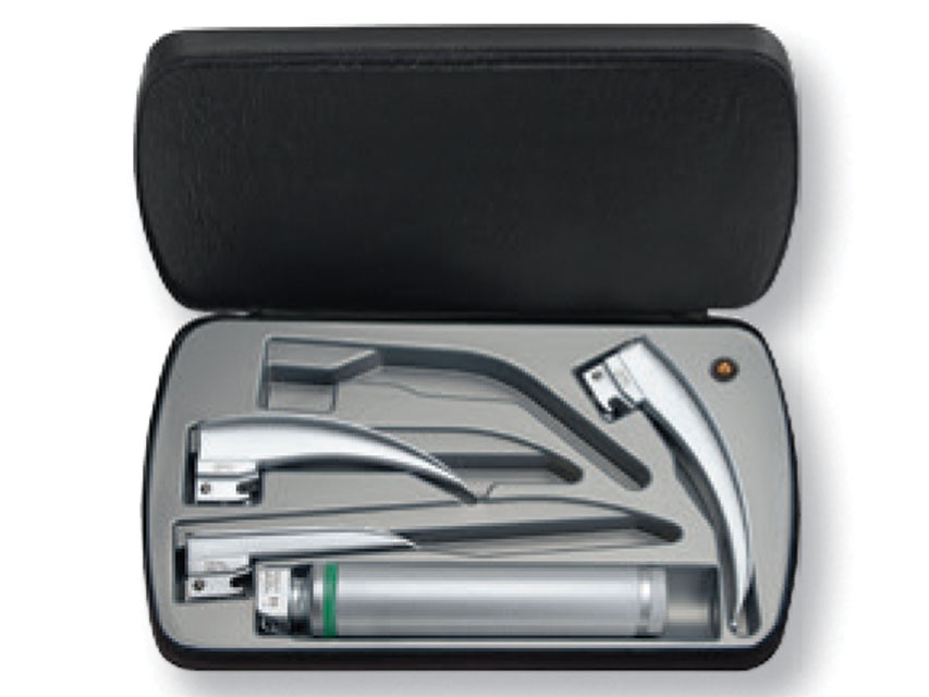 P16 HEINE CLASSIC plus LED LARYNGOSCOPE SET with 3.5V recharg.D6741 handle - 3 blades
