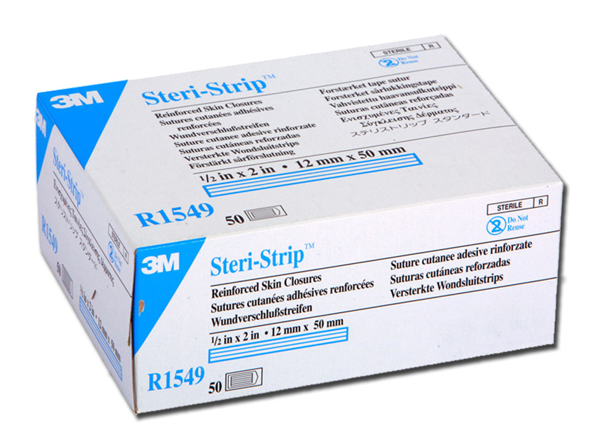 Plāksteri šūtām brūcēm, Steri-strip 3M - 50 x 12 mm N6