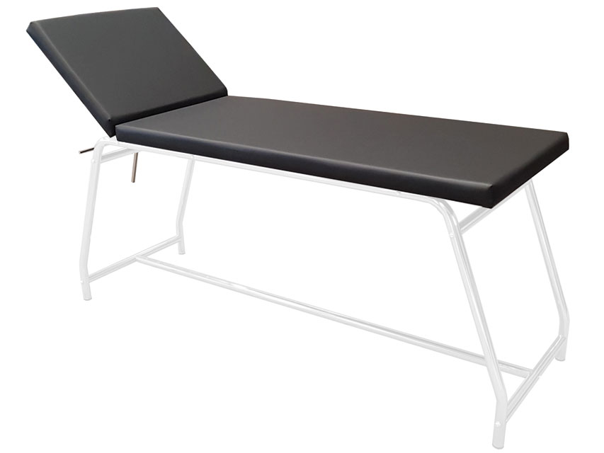 Mehāniski regulējamas, Examination COUCH load 120 kg - white painted. black mattress