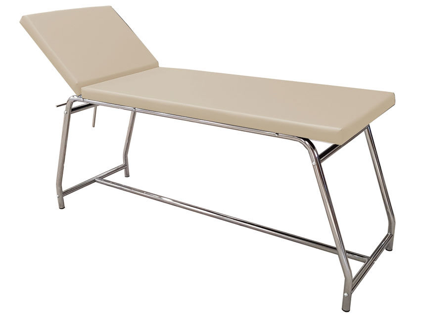 007Examination COUCH load 120 kg - chromed. beige mattress