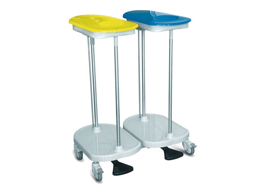 008Bag HOLDER TROLLEY foot operated - 2 bags