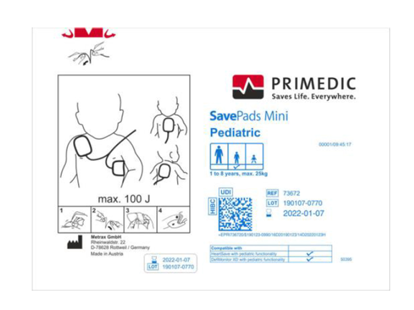 SAVE PADS PRECONNECT elektrodu komplekts N2, SavePads Preconnect elektrodu komplekts defibrilatoriem -bērnu N2