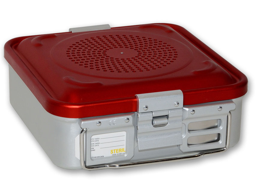 CONTAINER WITH FILTER small, CONTAINER WITH FILTER small h 100 mm - red (