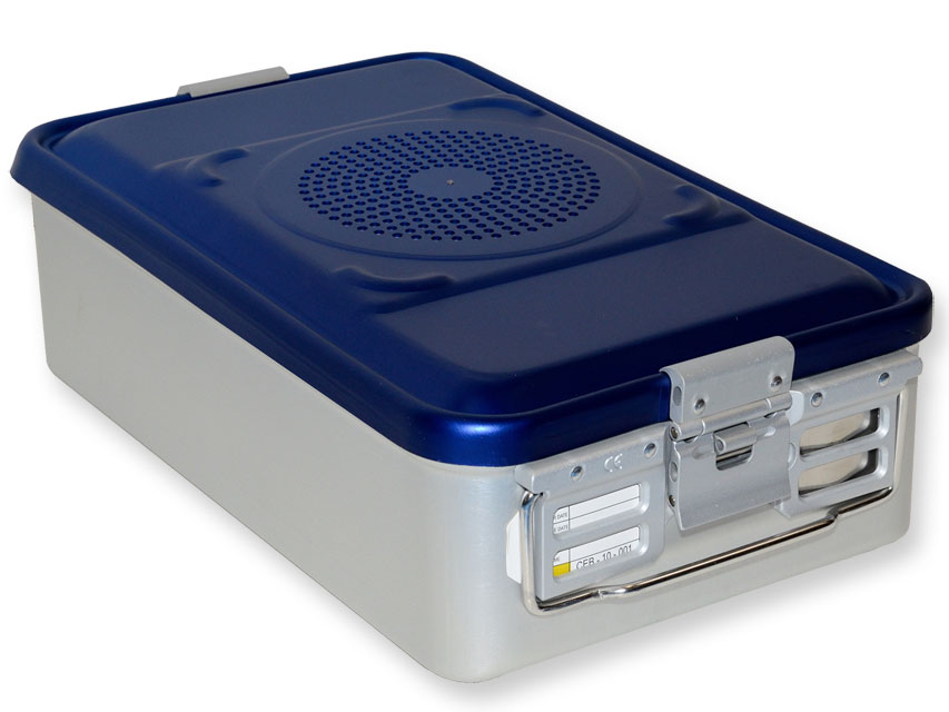 Konteinneris ar filtru,mazs h 150 mm-zils-ar perforāciju, CONTAINER WITH FILTER medium h 135 mm - blue - perforated