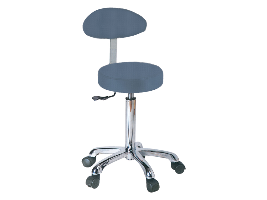 Krēsli, STOOL with backrest - dark blue