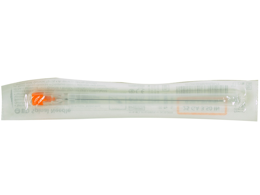 Mugurkaula anestēzijas adatas, BD QUINCKE POINT adatas 25G - 0,5x90 mm oranžas N25