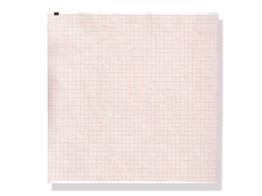 Ekg papīrs loksnēs, EKG termopapīrs 210x280 mm x200 s- oranžs režģis N1