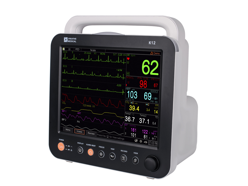 Pacientu monitorings, Gima k12 daudzparametru monitors skārkrienā