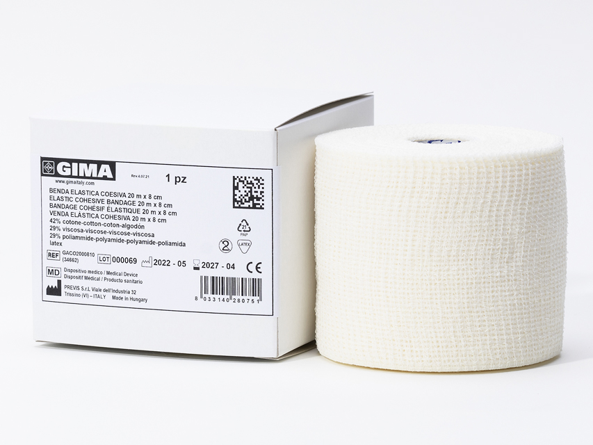 Dressing, medication (gauzes, plasters), ELASTIC COHESIVE BANDAGE 20 m x 8 cm