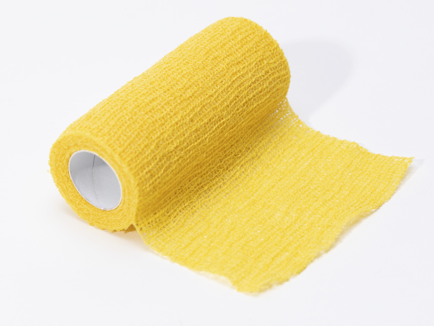 Dressing, medication (gauzes, plasters), COHESIVE COLOUR BANDAGE 4 m x 8 cm - yellow