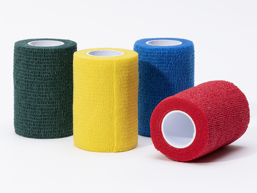 Dressing, medication (gauzes, plasters), COHESIVE NON WOVEN ELASTIC BANDAGE 4.5 m x 7.5 cm - 5 colours