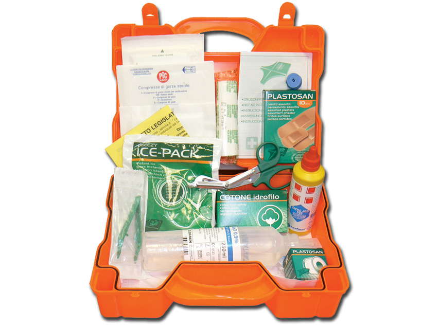 First aid bags, cases and cabinets