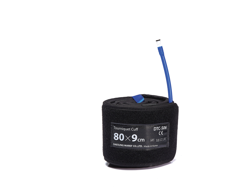 Pneumatic and digital tourniquets, NO PINCH SINGLE CUFF 80 x 9 cm - thigh M - blue - spare
