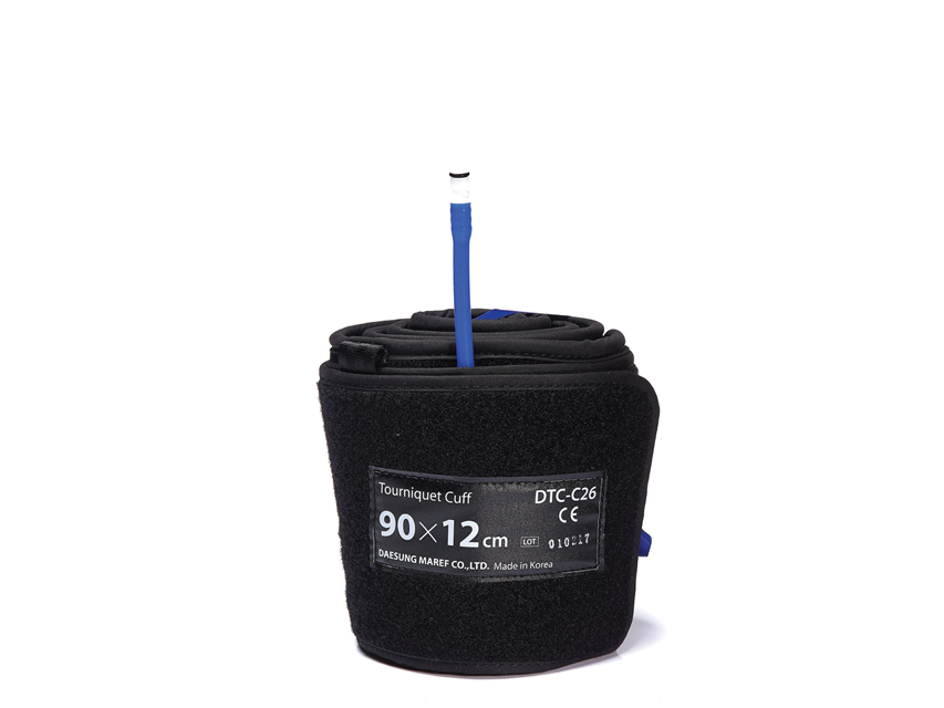 Pneumatic and digital tourniquets, NO PINCH SINGLE CONE CUFF 90 x 12 cm - thigh L - blue - spare