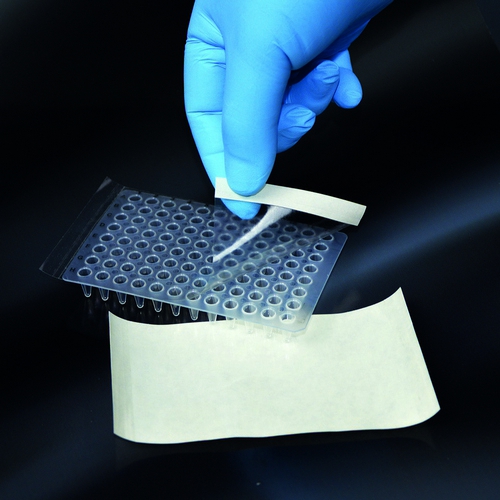 Adhesive sheets 136.5x79.4 mm, for closing PCR plates N100