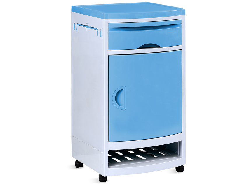 Hospital beds, mattresses, bedside tables and furniture, MEDEA BEDSIDE TABLE with shoe holder