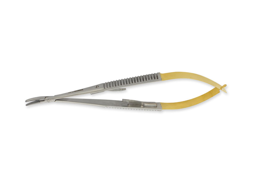 Gold castroviejo adatu turētāji, gold castroviejo adatu turētājs-izliekais - 14 cm