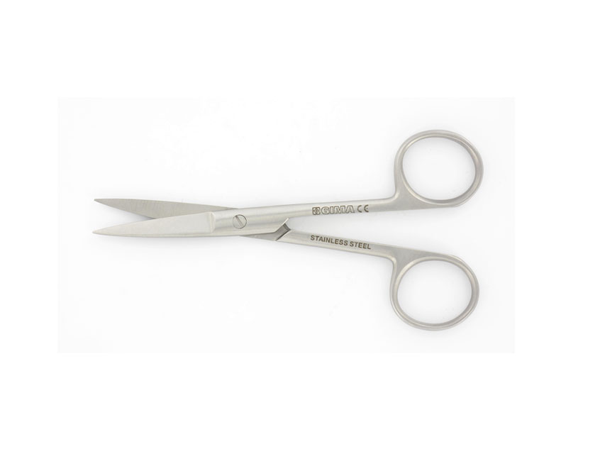 Taisnas, asiem galiem, Šķēres taisnas ar asiem galiem. 11.5cm