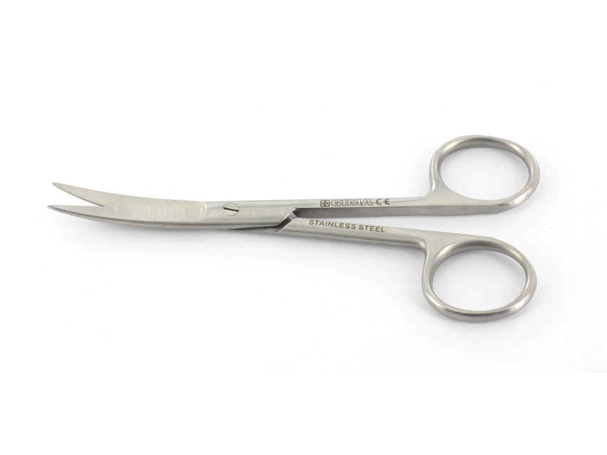 Izliektas šķēres - asas/asas, Šķēres izliektas ar asiem galiem. 11.5cm