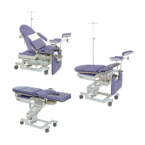 Elektriski regulējami ginekoloģiskie krēsli, Ginekoloģiskais dzemdniecības krēsls-kušete ar 3 motoriem-2