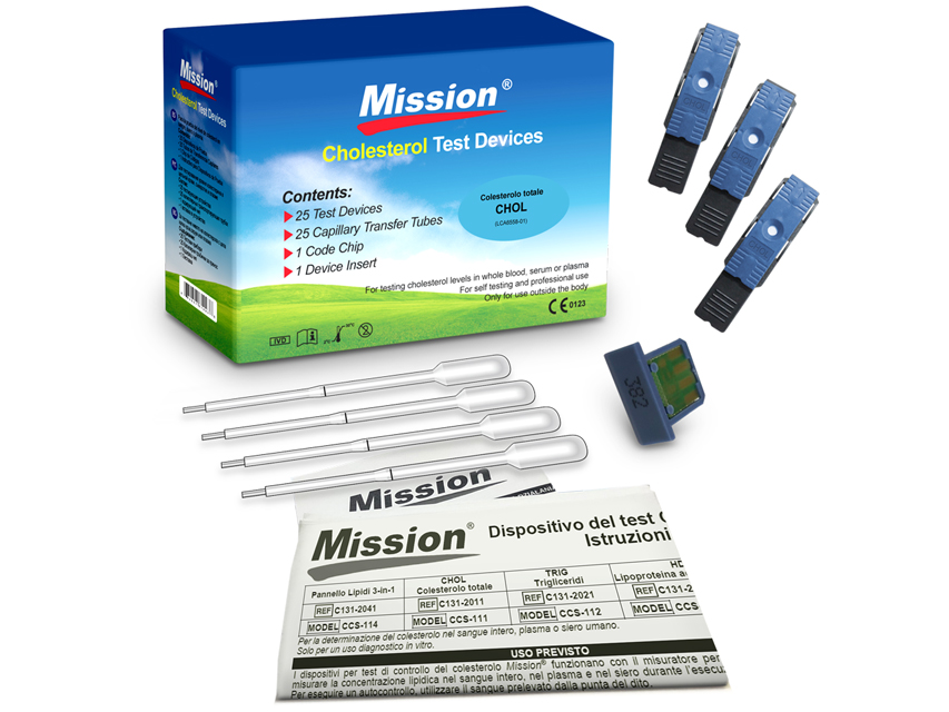 Mission, MISSION® holesterīna strīpi and  kapilārās caurules 10 ml N25