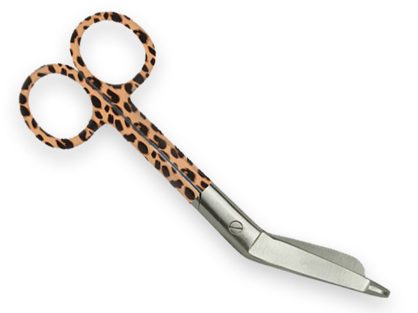 Bandāžas šķēres, N/T Listēra šķēres, pārsienāmo materiālu griešanai-14 cm-leopard fantasy