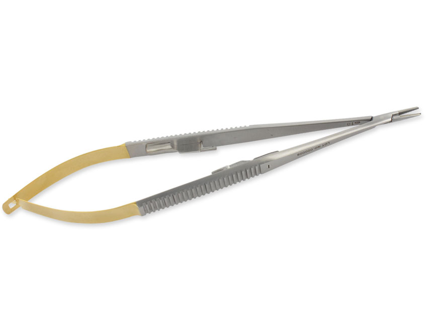 Gold castroviejo adatu turētājs-taisns - 21 cm - raupja tipa