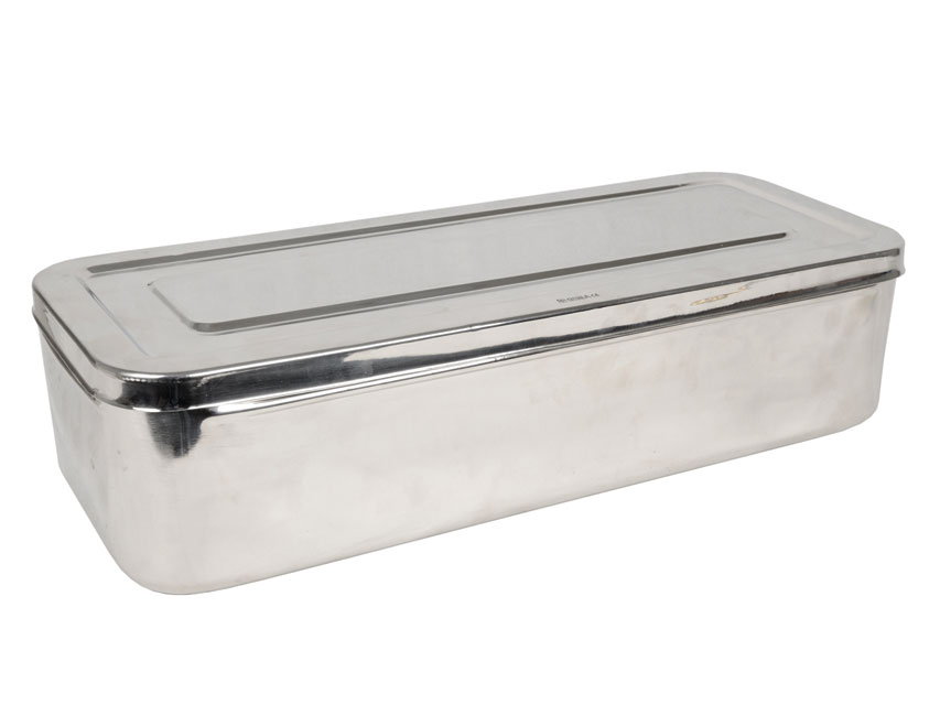 Instrumentu kaste (nerūsējošais metāls)1, Nerūsējošā tērauda kaste - 50x20x10cm Autoklāvējams pie 125°C