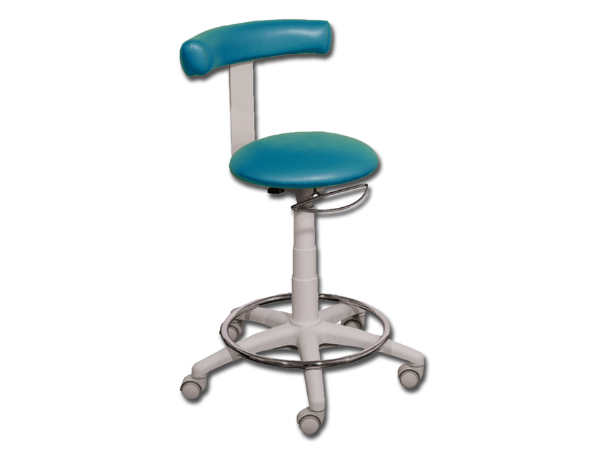 Krēsli, STOOL with ring - metal sea blue