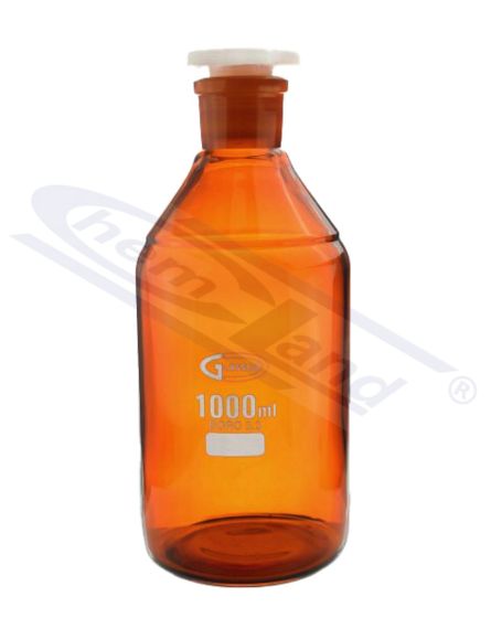 Pudeles BORO 3.3 ar rozetēm, pudele ar BORO 3,3 00050 WS 14/23 ORANGE SiO2>80,5 perc GLASSCO PE aizbāzni