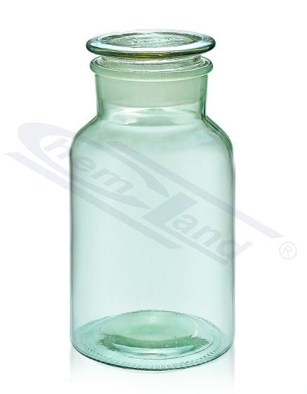 Pudeles caurspīdīgas ar stikla aizbāzni, Pudele ar korķi balta SZ/SZ 02000 sodas laima-silikona zaļa stikla krāsa