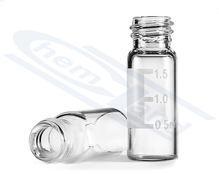 Vālītes 1,5ml ND8 caurspīdīgas, ar aprakstu, 11,6 x 32mm, iepakojumā 100gab CHEMLAND, flakons 1,5ml ND8 caurspīdīgs, ar aprakstu, 11.6 x 32mm, iepakojums 100 gab CHEMLAND