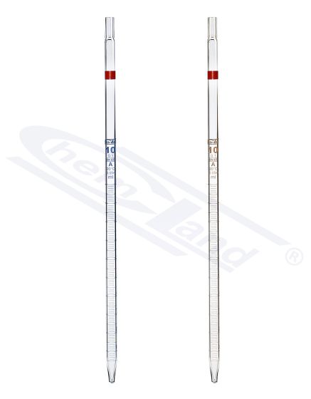 glass pipettes, CHEMLAND NEW LINE daudzdimensiju pipete 005(0,05) cl Partijas sertifikāts, sk. Zils