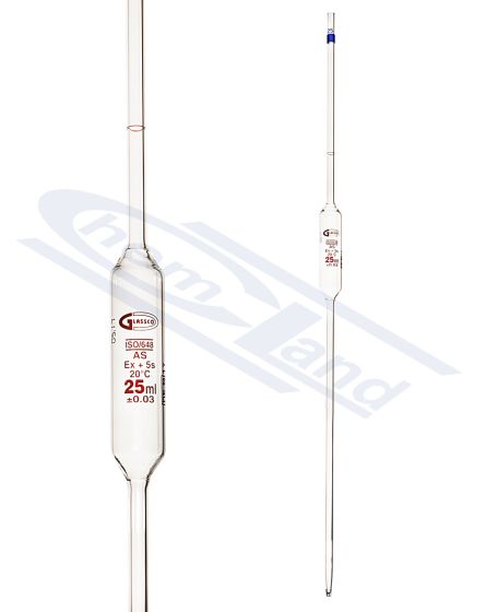 glass pipettes, mērinstrumenta pipete viena zīme cl. AS partijas sertifikāts 0,5ml GLASSCO brūna graduācija