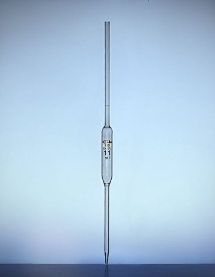 glass pipettes, .single-mērīšanas pipete pienam 011ml