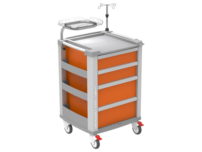 Ratiņi (galdiņi uz riteņiem), 7 EMERGENCY COMPACT KART - orange
