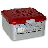 Konteiners ar filtru – mazs, h 150 mm – sarkans