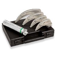 Gima Green f.o.led laringoskopa pieaugušo komplekts ar 4 asmeņiem MC-intosh 2,5v 18 000 lux N1