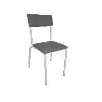 CHAIR - padded seat - grey