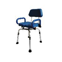 ROTATING SHOWER CHAIR with PU backrest and seat - load 136 kg