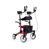 FULLY ADJUSTABLE STANDUP ROLLATOR - aluminium - red