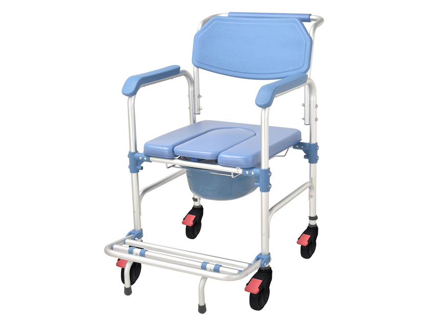 Ratiņkrēsli, BLUE COMMODE WHEELCHAIR