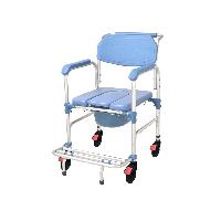 BLUE COMMODE WHEELCHAIR
