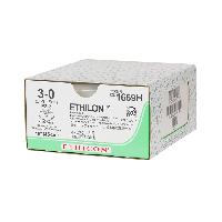 ETHICON ETHILON MONOFILAMENTU ŠUVES - izmērs 3/0 adata 19 mm