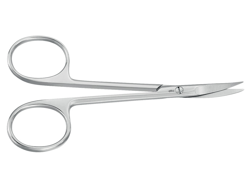 Instrumenti, AESCULAP IRIDECTOMY AND LIGATURES SCISSORS - curved - sharp/sharp - 11 cm - BC111R