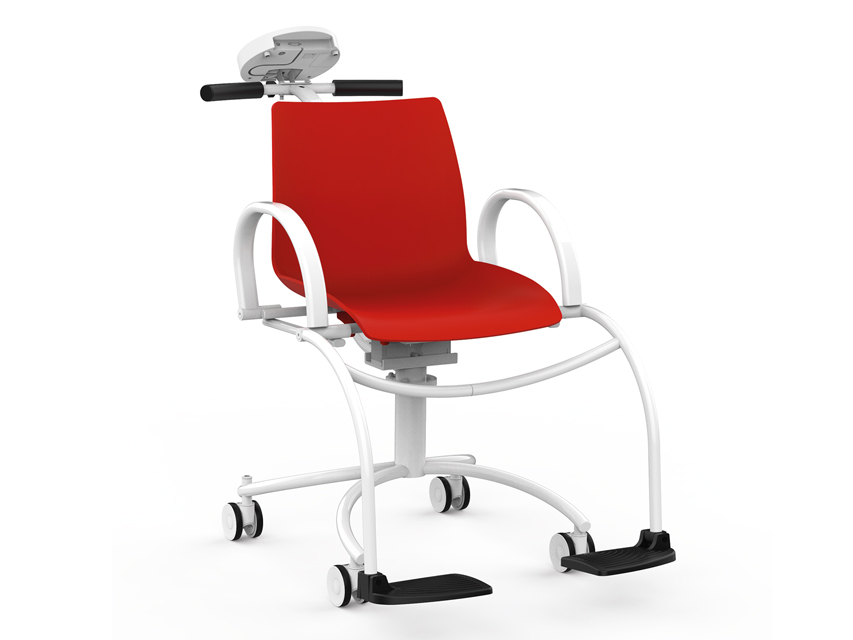 Krēslu mediciniskie, WUNDER DE20 elektroniskie krēsla svari 250 kg - Class III - sarkani - standarta