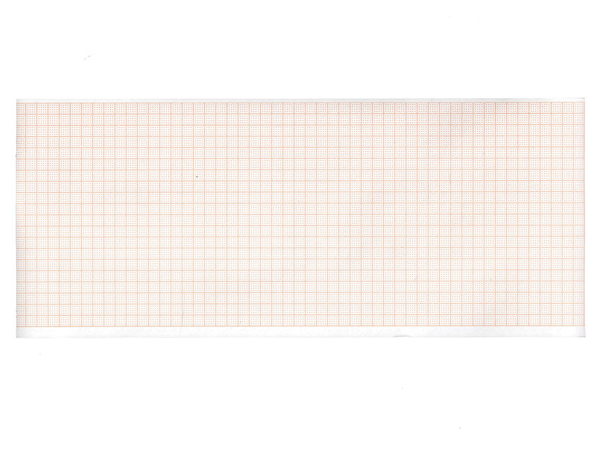 Termopapīrs priekš ECG, ECG termiskā papīra 107x25 mm x m ruļlis - oranžs režģis