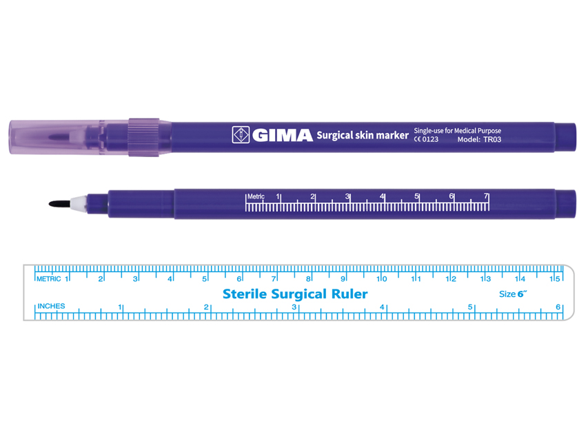 Ķirurģisks ādas marĶeris - viens uzgalis, ĶIRURĢISKAIS ĀDAS MARĶERIS - ar vienu galu 1,0 mm - sterils