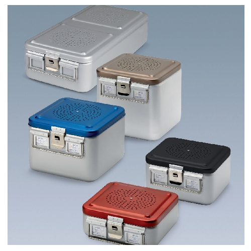 Sterilizācijas trauki, Alumīnija konteineri ar 1 filtru