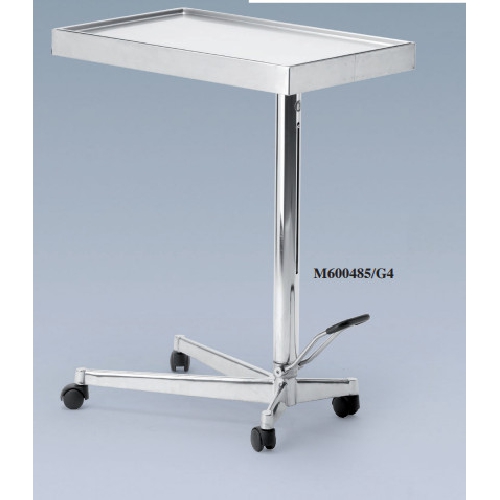 Instrumentu galdiņi, Hidraulisks Mayo tipa galdiņš ar kājas pedāli, paplāte 70x45x1,7h cm